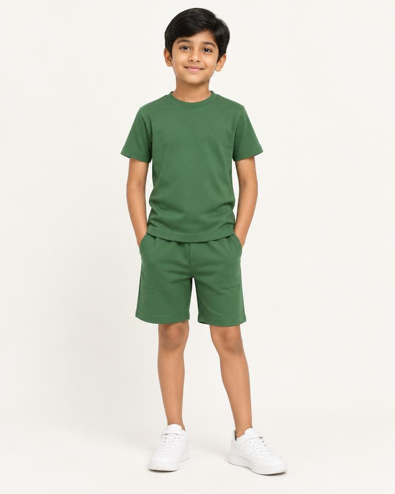 Boys' Green Casual Outfit - HANUMAN FABRICS