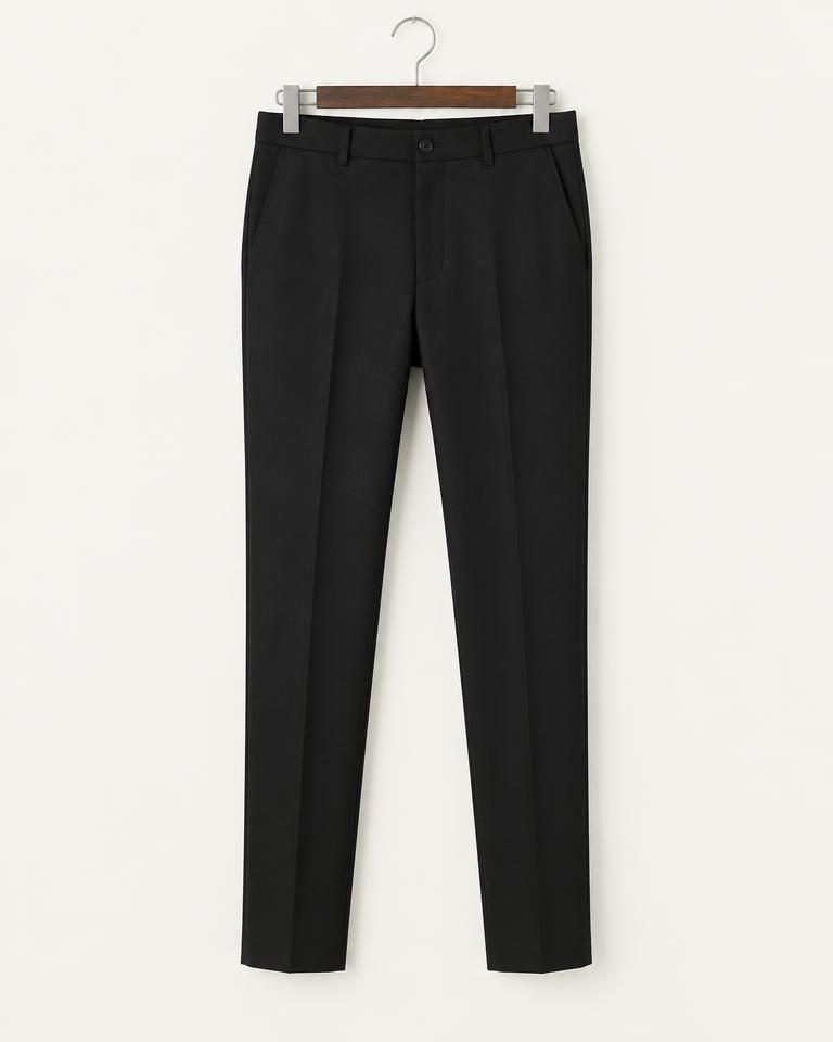 Men's Black Slim Fit Trousers - HANUMAN FABRICS