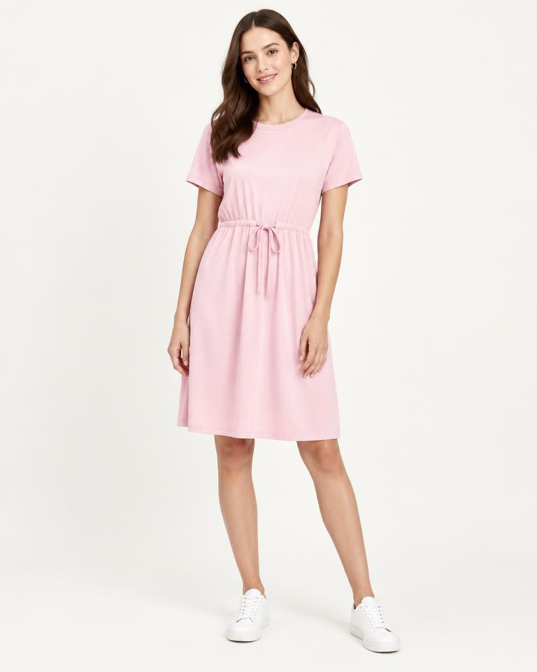 Women's Pink Casual Dress - HANUMAN FABRICS